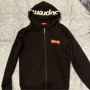 Supreme Sup Zip Hoodie Black